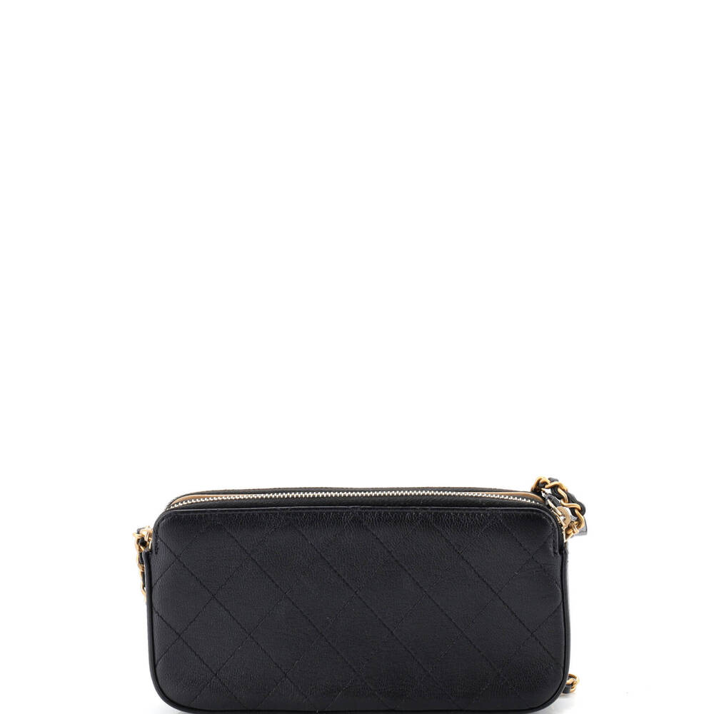 Chanel Chic Pearls Double Zip Clutch with Chain Quilted Lambskin - Picture 3 of 6